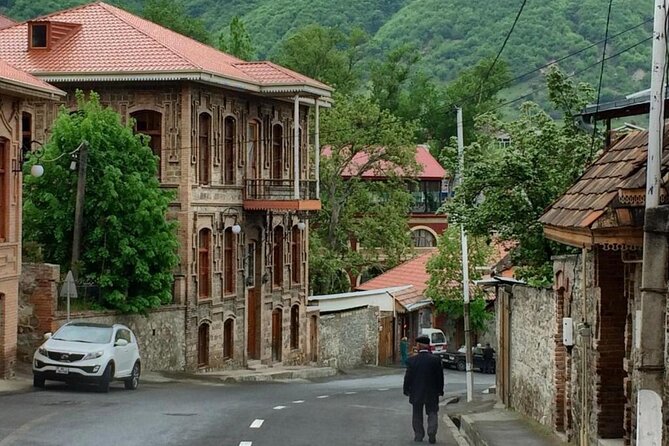 Azerbaijan tour in 2 days/Sheki+Lahij+Gabala up to Georgia Border - Diri Baba Mausoleum, a tomb set into stone