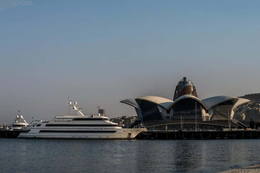 Baku: Caspian Sea Boat Tour with City Skyline Views - What You See Along the Shore