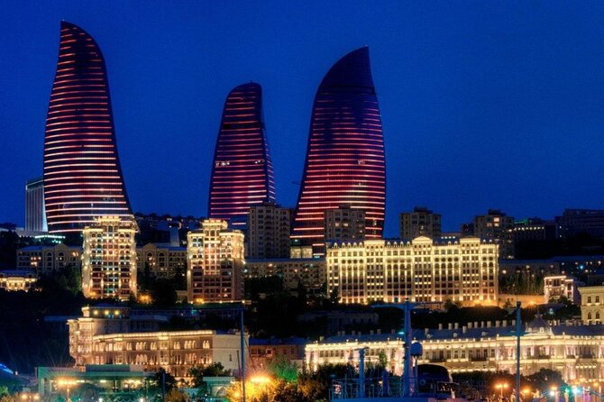 Baku City Sights Guided Night Walking Tour with Funicular - Clock Tower and the oil story at Azneft Square