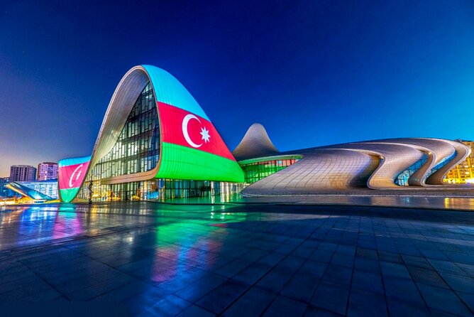 Baku Night City Tour Discover the Magic of Illuminated Landmarks - Heydar Mosque brings a cultural change