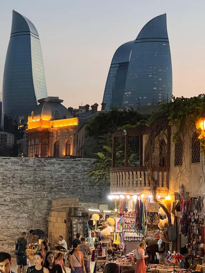 Baku: Night Panoramic Group Tour with Flame Towers 1 - Starting in Icherisheher, Baku’s old quarter
