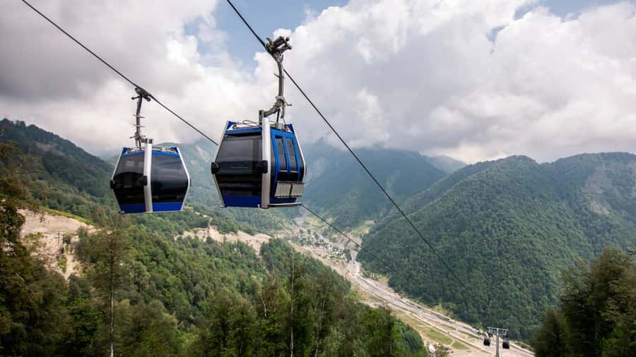From Baku: Gabala Cable Car, Nohur Lake & Juma Mosque Trip - A short hanging-bridge stop in Ismayilli