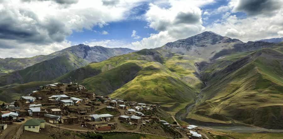 From Baku: Guba, Khinalug & Candy Mountains + Homemade Lunch - Arriving at Khinalug for lunch