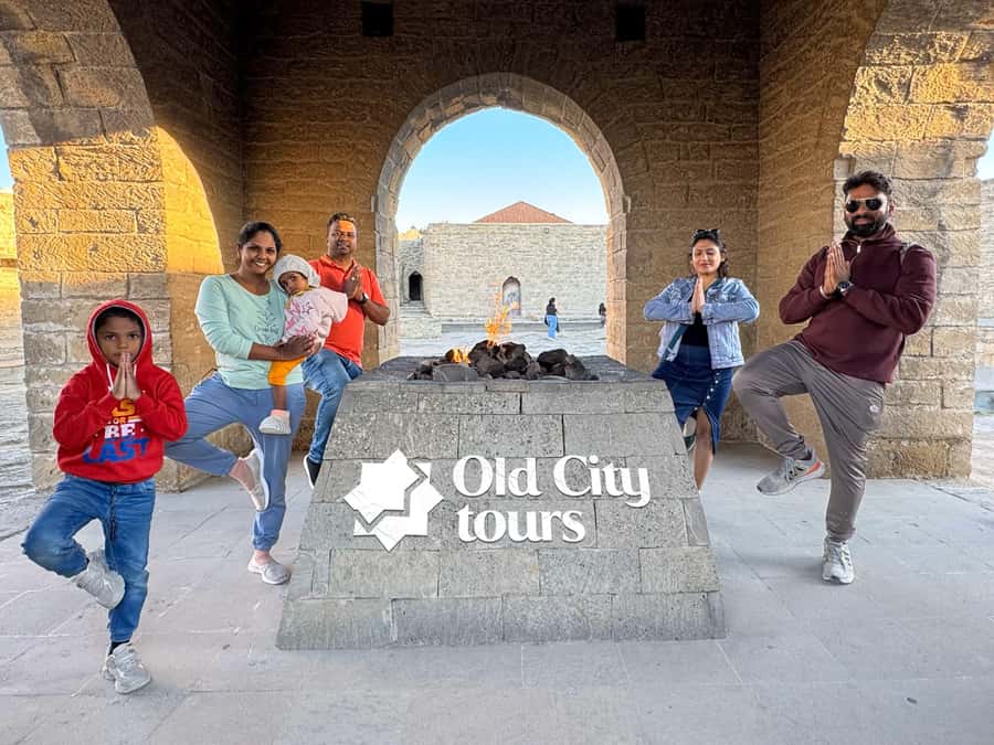 Gobustan & Mud, Fire Temple, Burning Mountain, H.A. Center - Gobustan connects rock art with ancient life