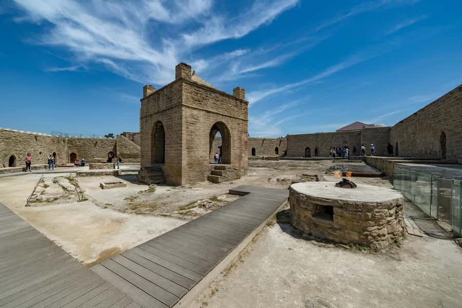 Gobustan & Mud, Fire Temple, Burning Mountain, H.A. Center - Yanar Dag is brief but genuinely unusual
