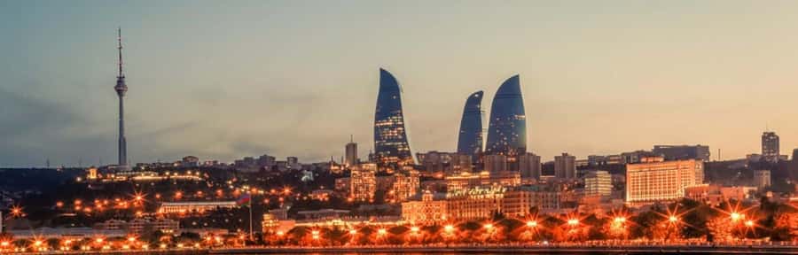 Panoramic Night Baku with Azerbaijan Tour - Highland Park and the city below