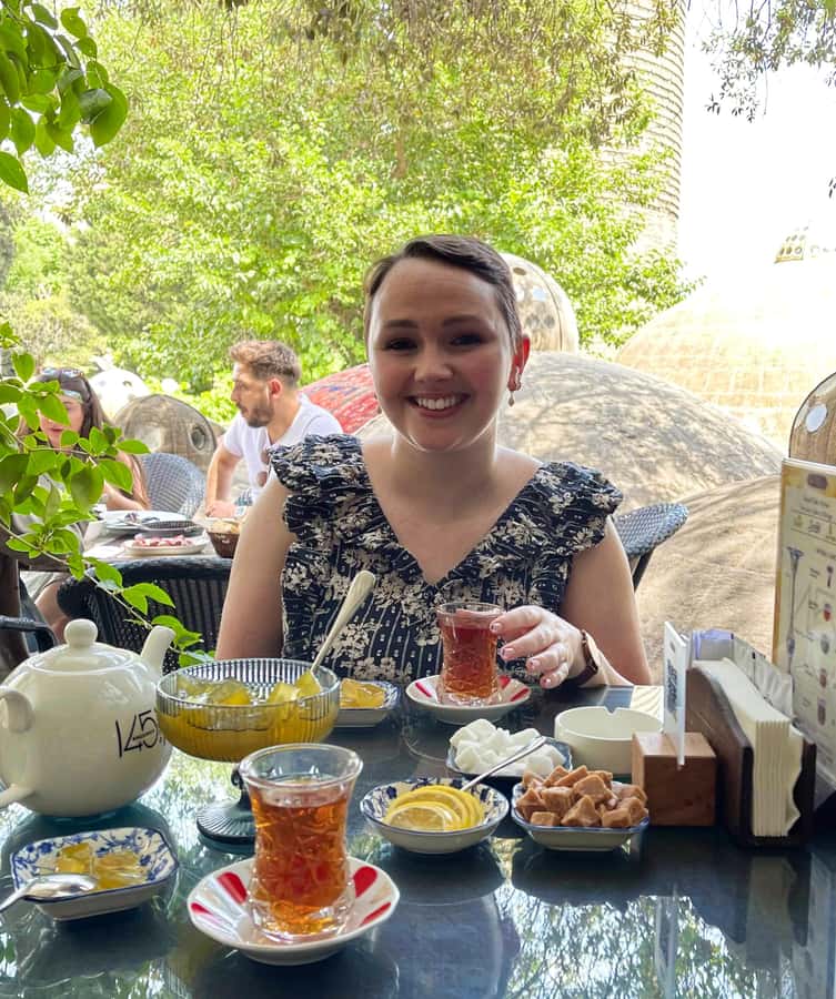 Taste of Azerbaijan: Cuisine Tour with Snacks and Dinner - Gutab in the narrow streets of Icherisheher